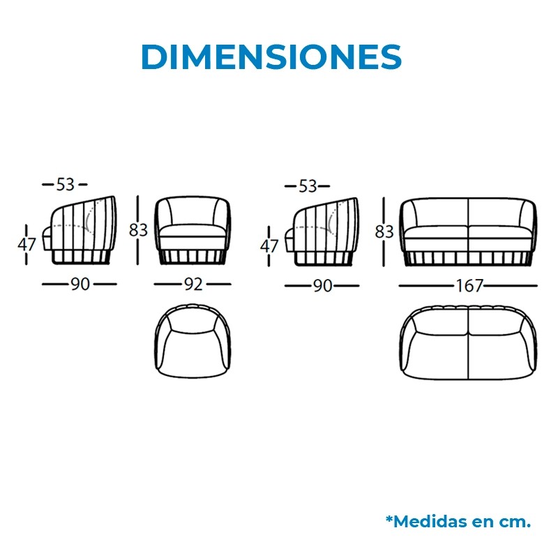 Butaca o Sofá para Recepciones Tonella de Sancal