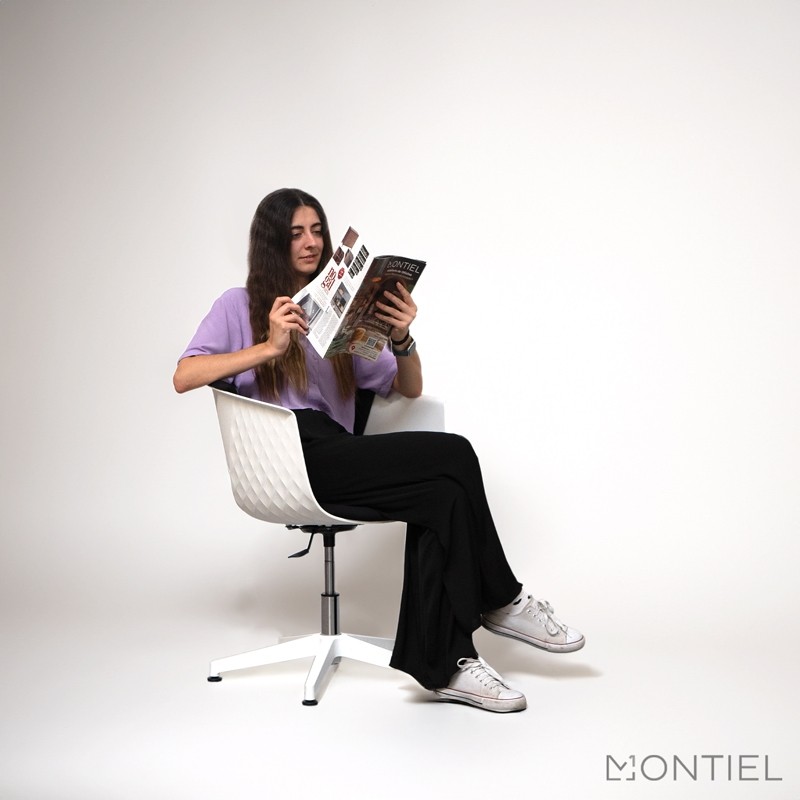 Silla Confidente Blanca Giratoria Golf de Montiel