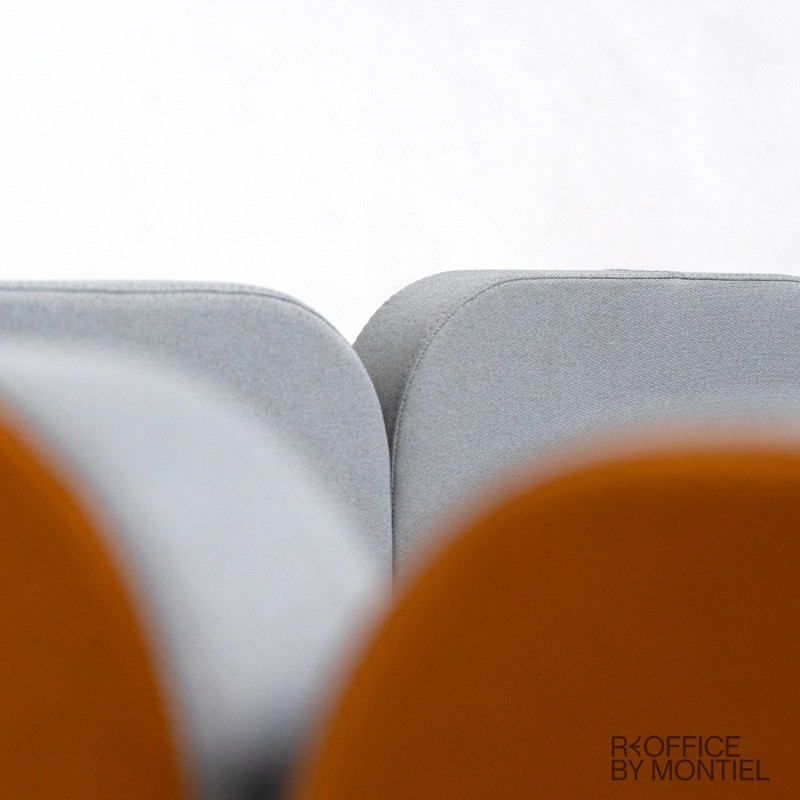 Puesto Call Center Naranja con Divisoria MM1280 - Montiel