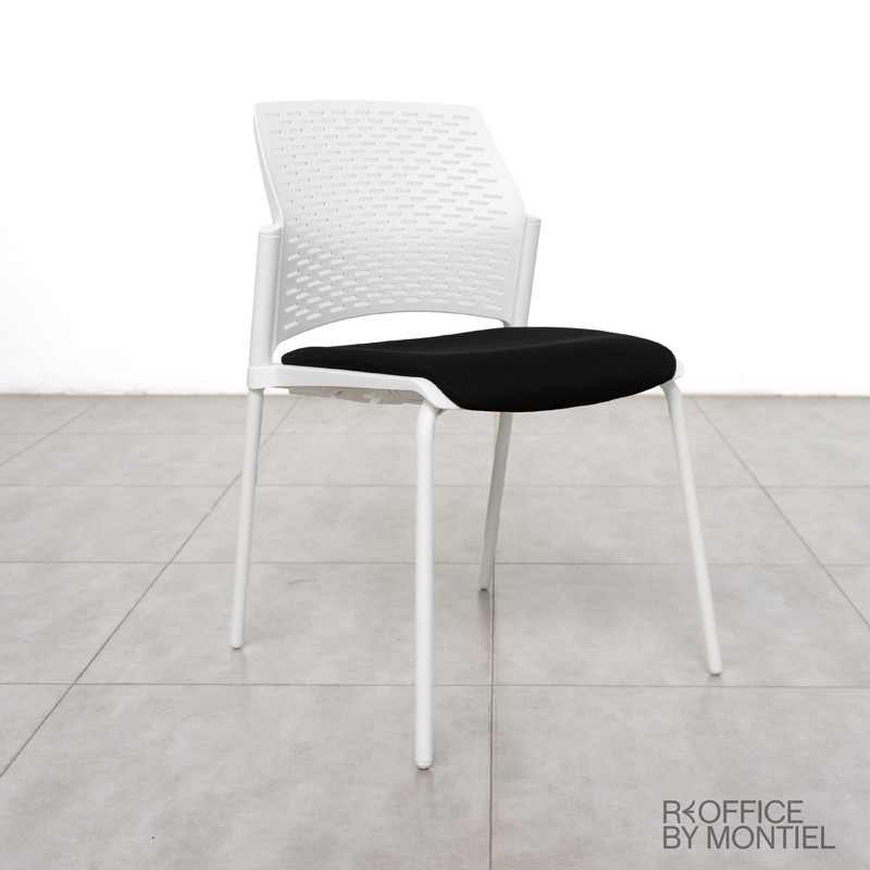 Silla Escritorio sin ruedas blanca Iowa de Ismobel