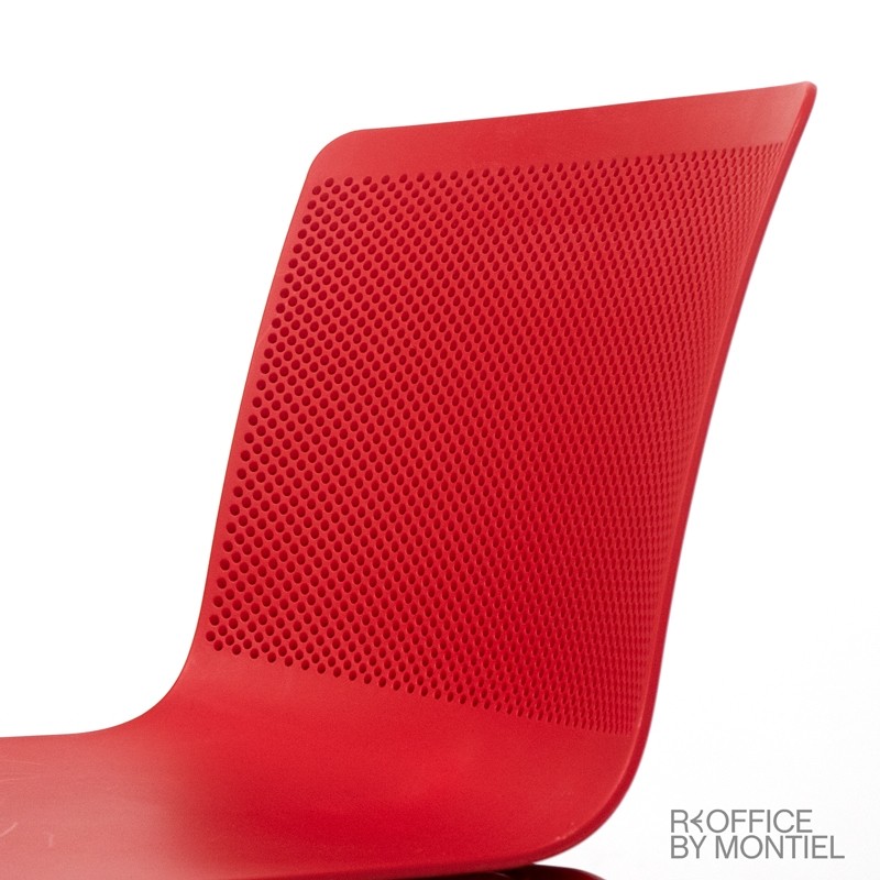 Silla 4 patas sin Brazos Roja Glove de Forma5 - Montiel