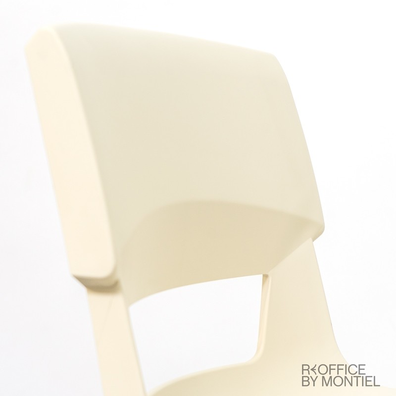 Silla Confidente Oficina Blanca 4 patas MM1411 Montiel - OUTLET