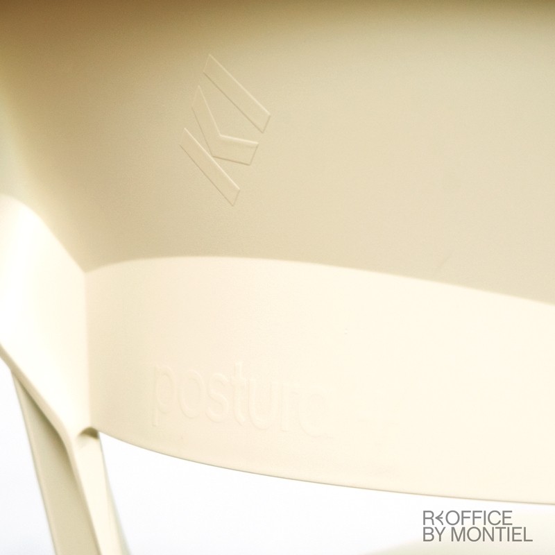 Silla Confidente Oficina Blanca 4 patas MM1411 Montiel - OUTLET