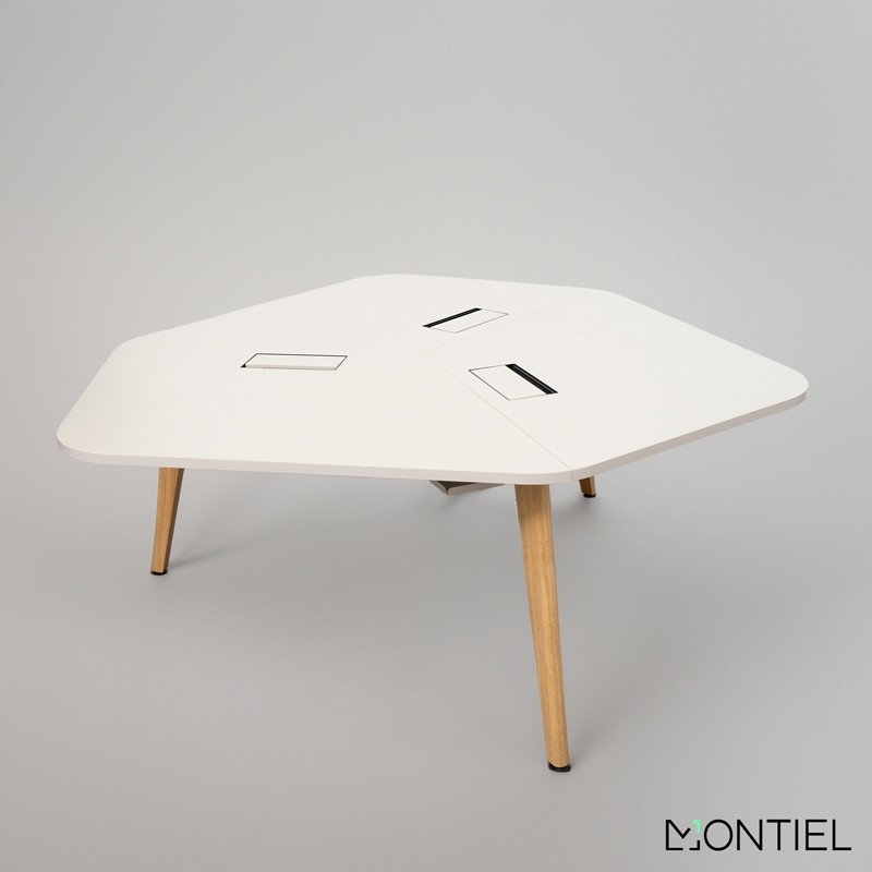 Multipuesto Oficina Patas Madera Vira de Dynamobel