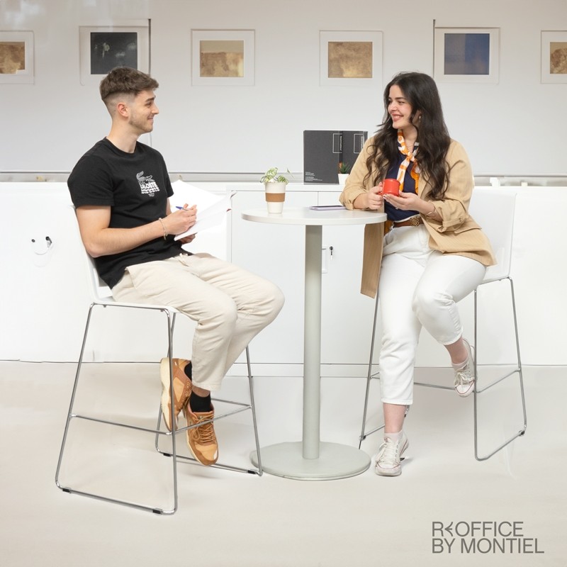 Taburete de Oficina Blanco Very Wire de Haworth - Montiel