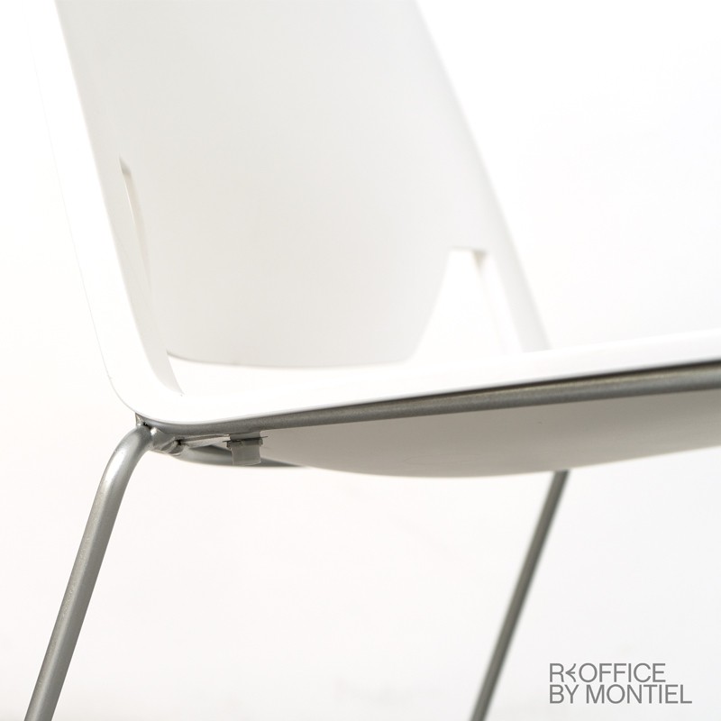 ▷ Silla Confidente Blanca Diseño Very de Haworth - Montiel