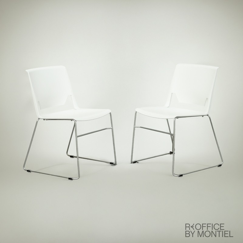 ▷ Silla Confidente Blanca Diseño Very de Haworth - Montiel