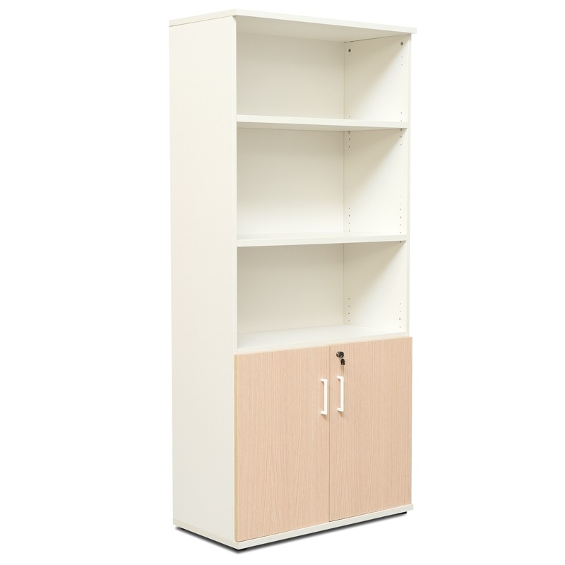 Armario Blanco con Llave y Puertas Bajas de Kunna - Montiel