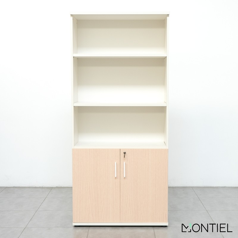 Armario Blanco con Llave y Puertas Bajas de Kunna - Montiel