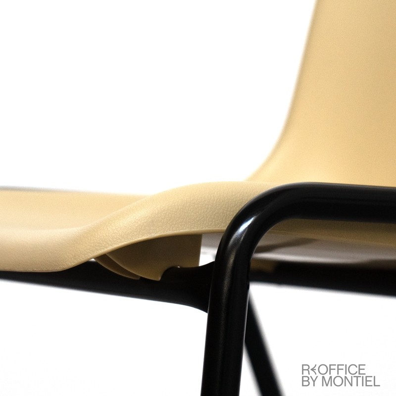 Silla para salas de espera beige MM889 - Montiel