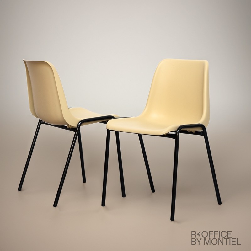 Silla para salas de espera beige MM889 - Montiel