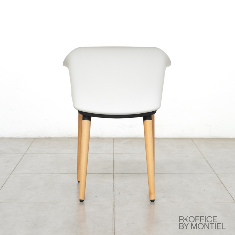 Silla Blanca Confidente Estilo Nórdico Aurora de Ofita - Montiel