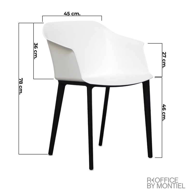 Silla Confidente Blanca Aurora de Ofita - Reoffice