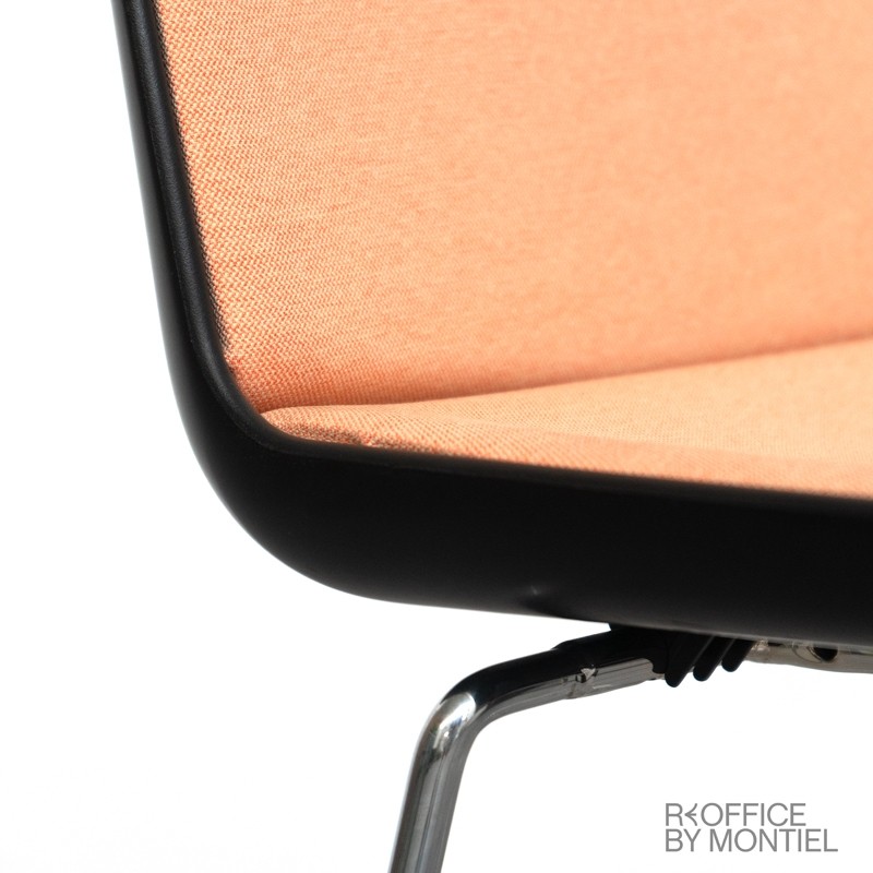 Taburete Alto Negro con Respaldo de Ofita - Reoffice