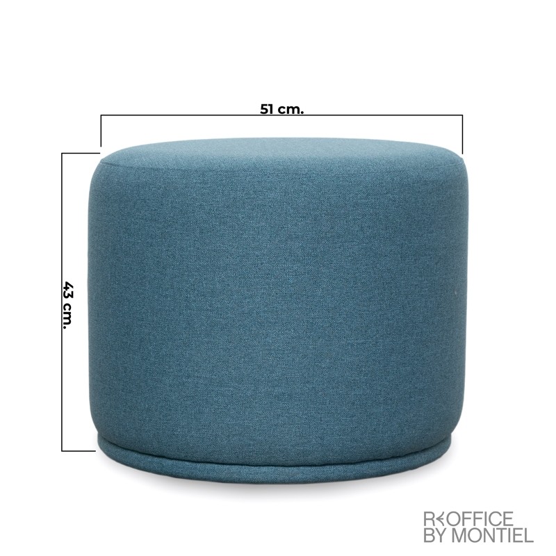 Asiento Puf Tapizado en Tela Forthink de Ofita - Reoffice