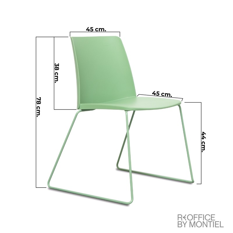 Silla Escritorio sin ruedas verde Virgo de Ofita - Reoffice