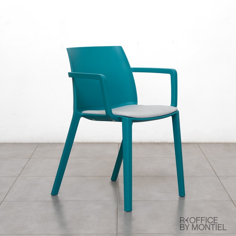 Silla Escritorio sin ruedas azul Dora de Ofita - Reoffice