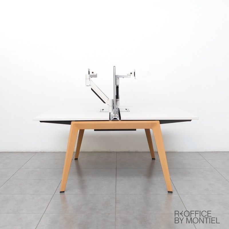 Mesa Multipuesto Madera y Blanco 180x160 cm