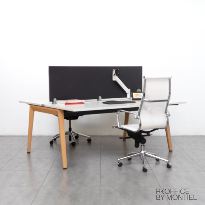 Mesa Multipuesto Madera y Blanco 180x160 cm