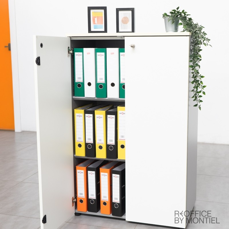 Armario Madera Blanco 125x80 cm de Permasa - Reoffice