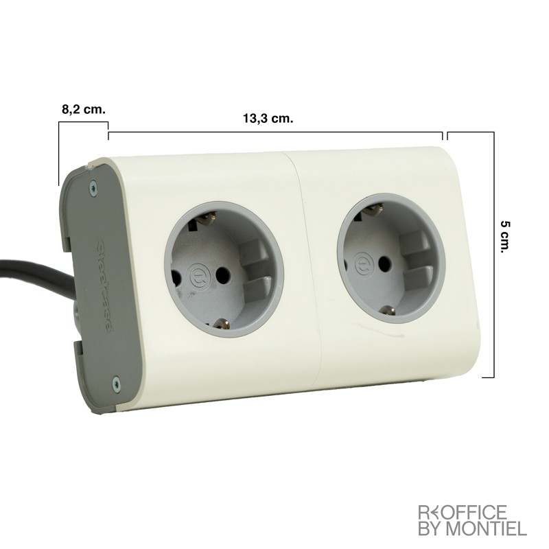 Regleta 2 enchufes para Oficinas de Steelcase - Reoffice