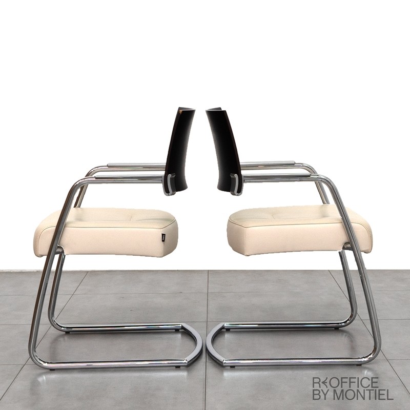 Silla Confidente Piel Beige de Arte's - Reoffice