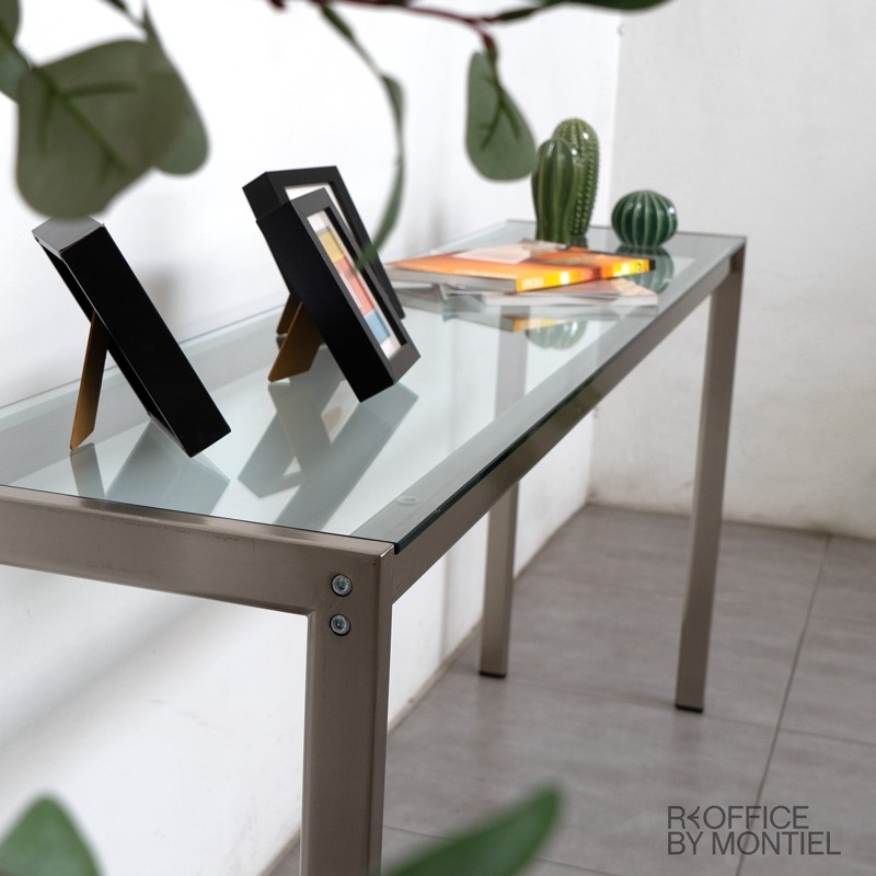 Mesa alta estrecha de cristal MM1565 - Montiel