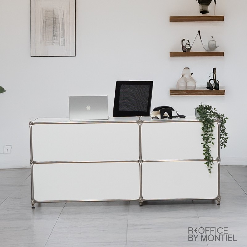 Escritorio Pequeño Blanco con archivador MM1592 - Montiel