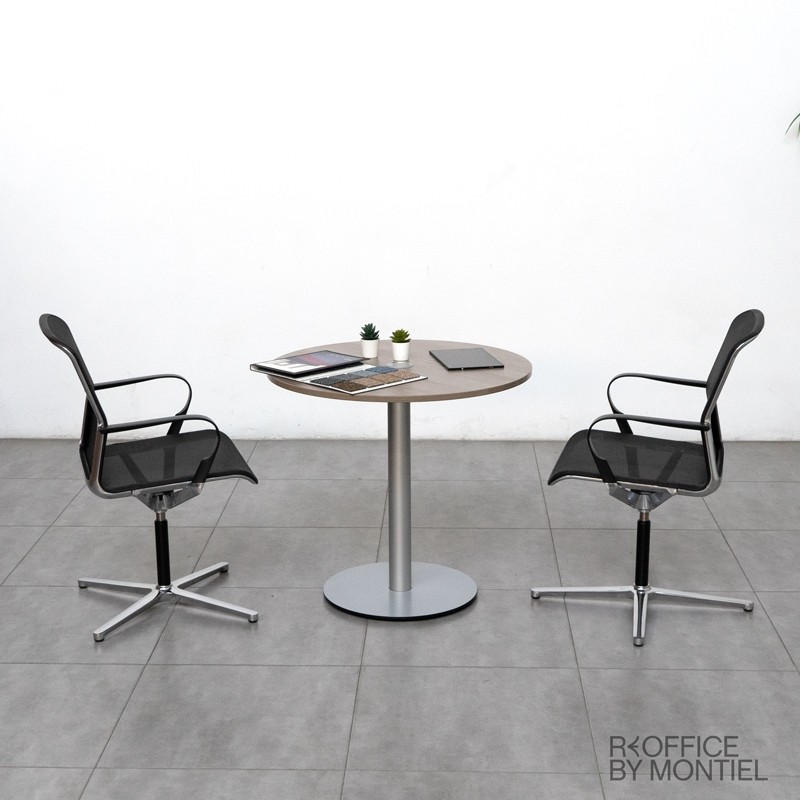 Mesa de reuniones madera redonda 80 cm - Reoffice