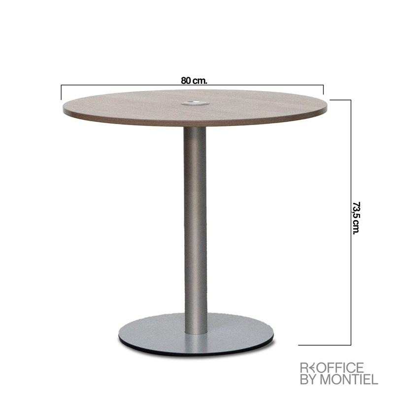 Mesa de reuniones madera redonda 80 cm - Reoffice