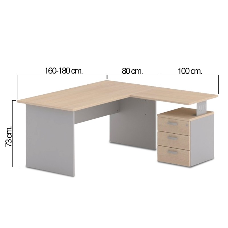 Escritorio con cajones Tono T3 de Mobel Línea - Montiel