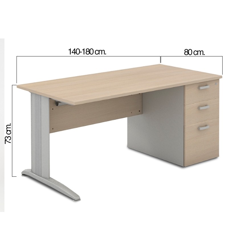 Mesa Oficina con cajones Sigma de Mobel Línea - Montiel