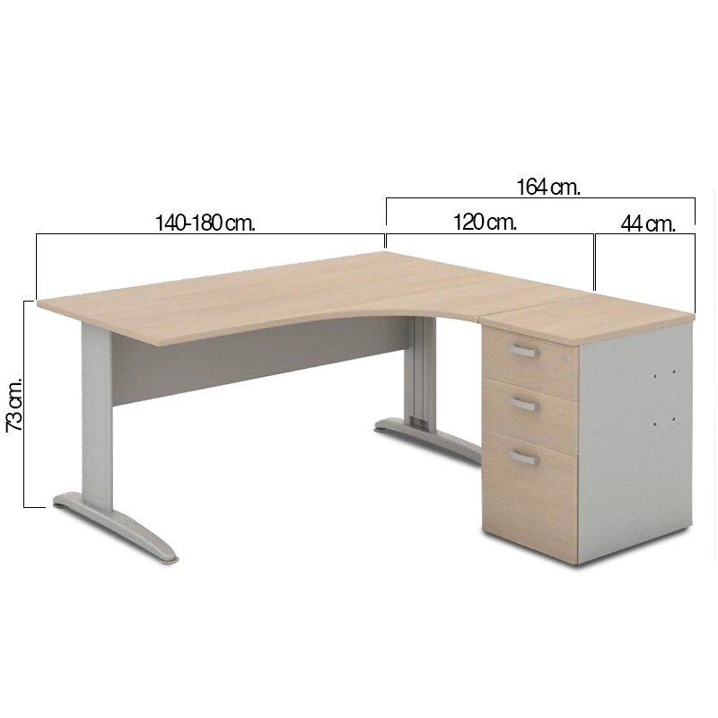 Escritorio con cajones Tono T2 de Mobel Línea - Montiel