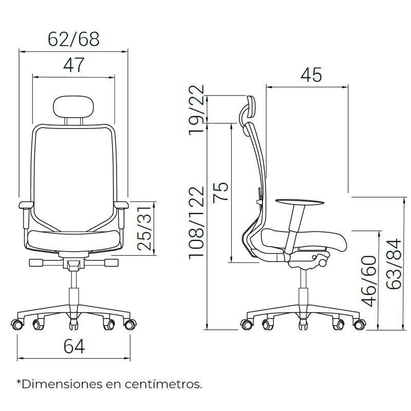 Silla Oficina Giratoria Fox Pro de DileOffice - Montiel
