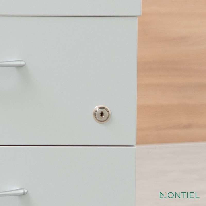 Cajonera 3 cajones madera blanca de Euromof - Montiel