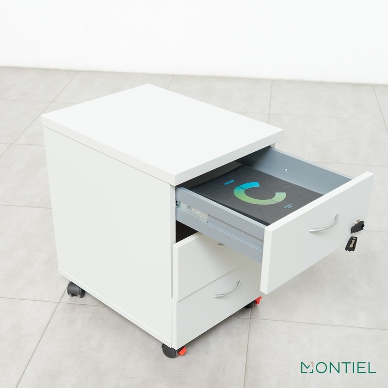 Cajonera 3 cajones madera blanca de Euromof - Montiel