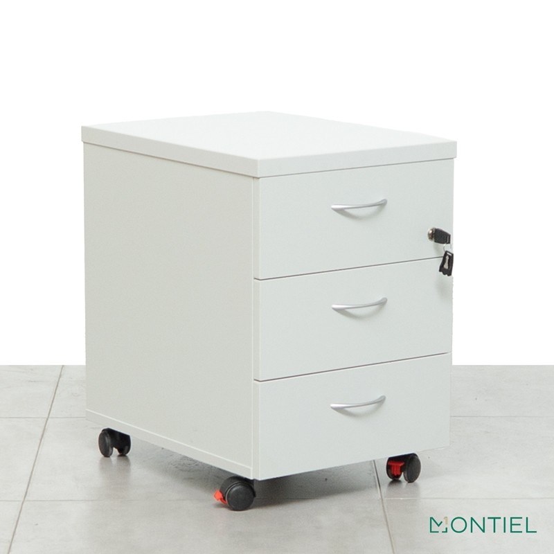 Cajonera 3 cajones madera blanca de Euromof - Montiel