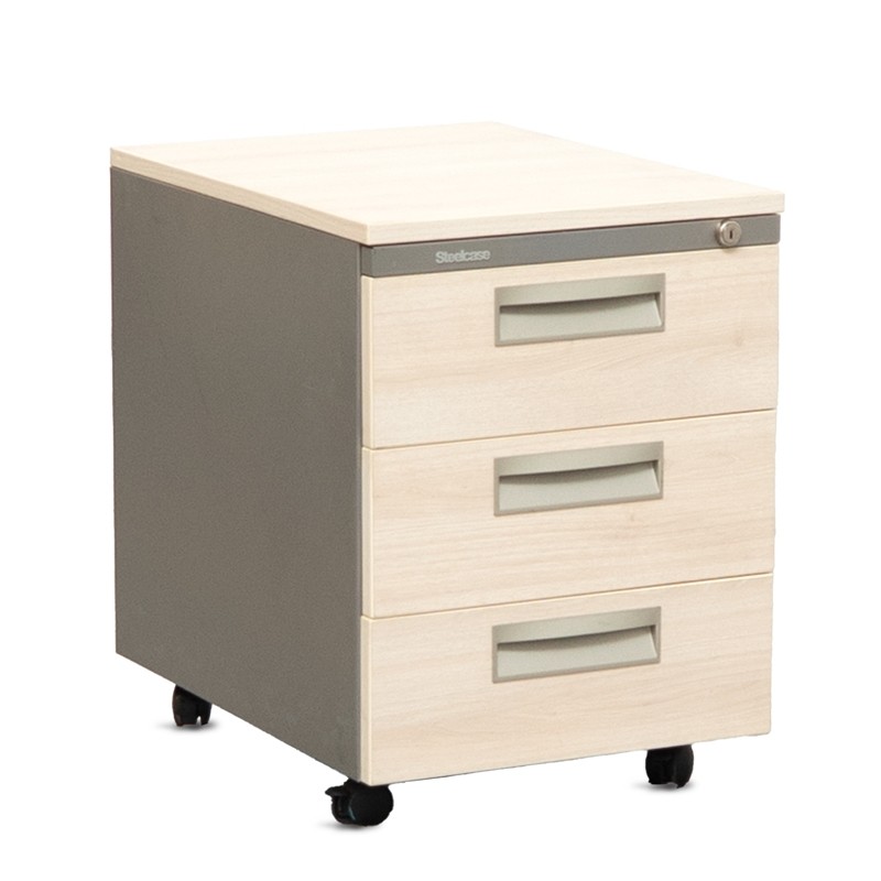 Cajonera con Ruedas Oficina Madera de Steelcase - Montiel