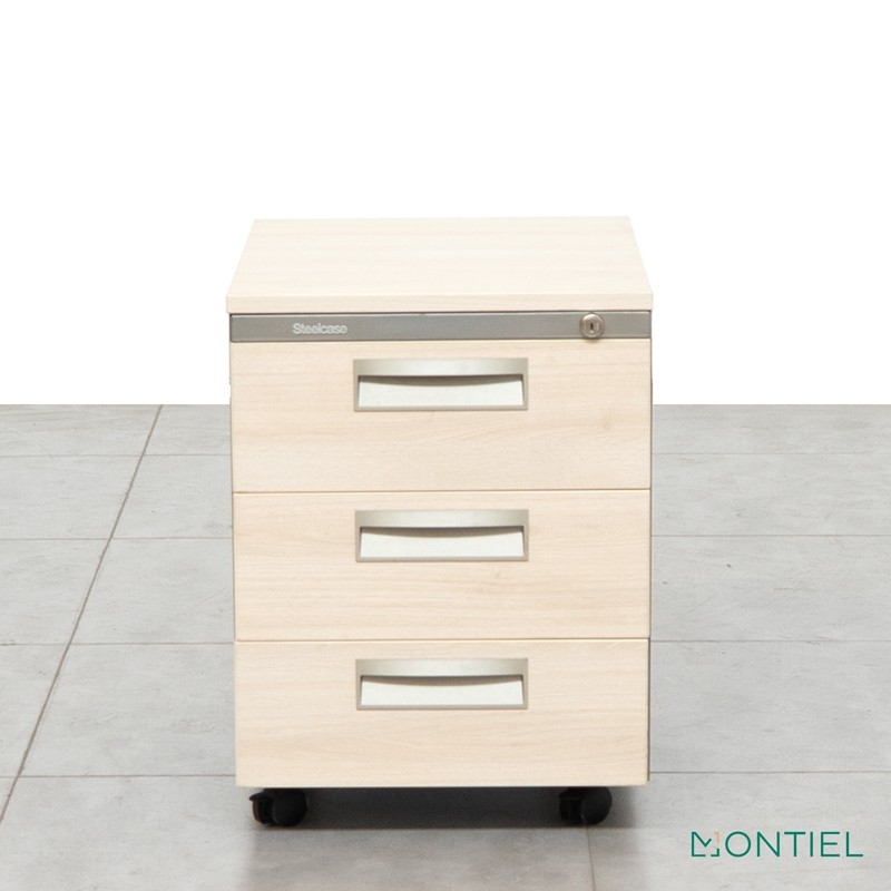 Cajonera con Ruedas Oficina Madera de Steelcase - Montiel