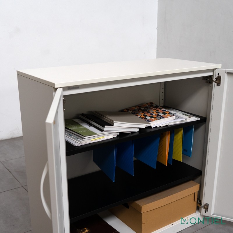 Armario Metálico Puertas Batientes Blanco de Steelcase