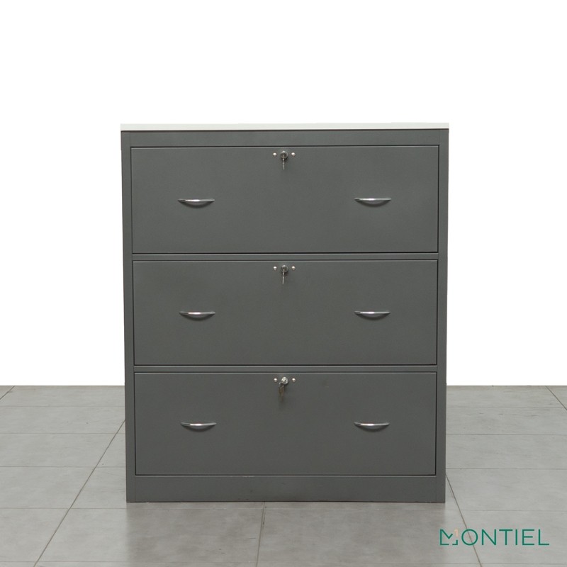 Armario archivador 3 cajones grafito 116x100 cm - Montiel