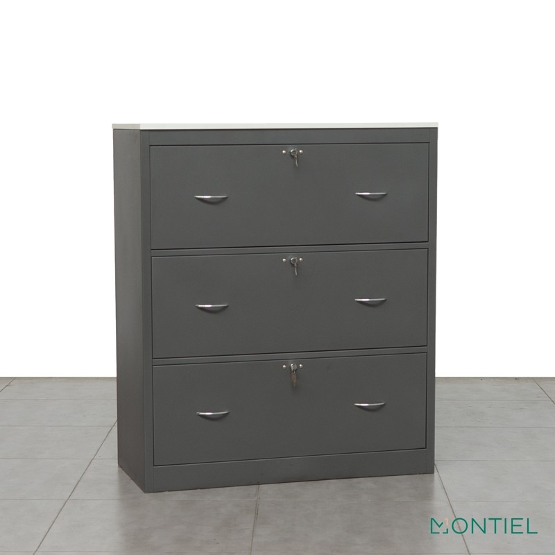 Armario archivador 3 cajones grafito 116x100 cm - Montiel