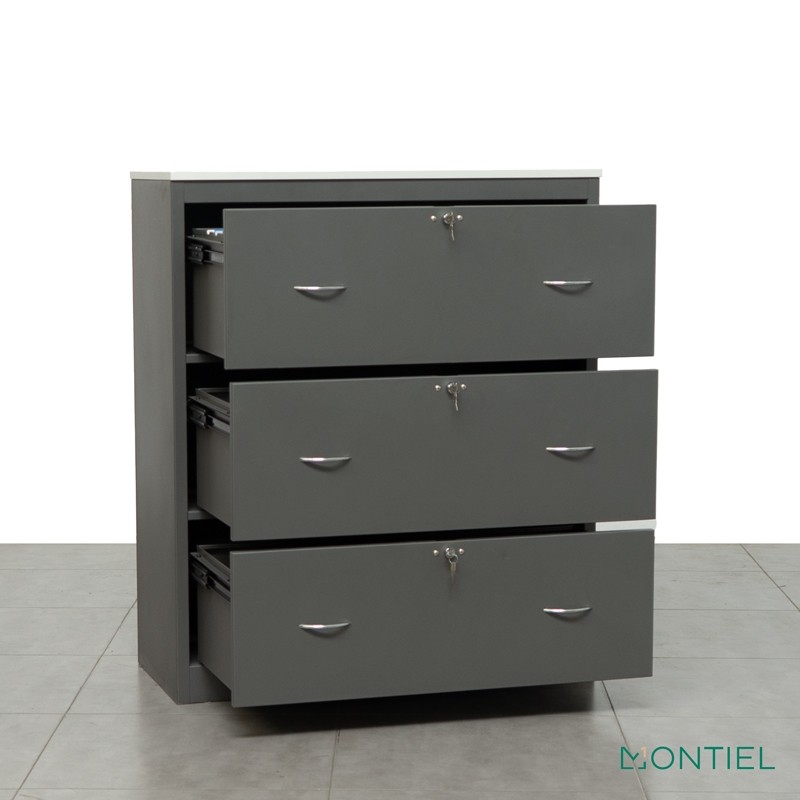 Armario archivador 3 cajones grafito 116x100 cm - Montiel