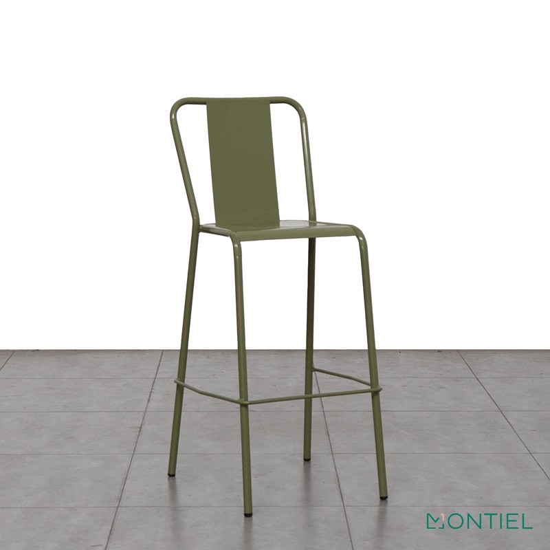 Taburete Alto Metálico Verde MM1645 - Montiel