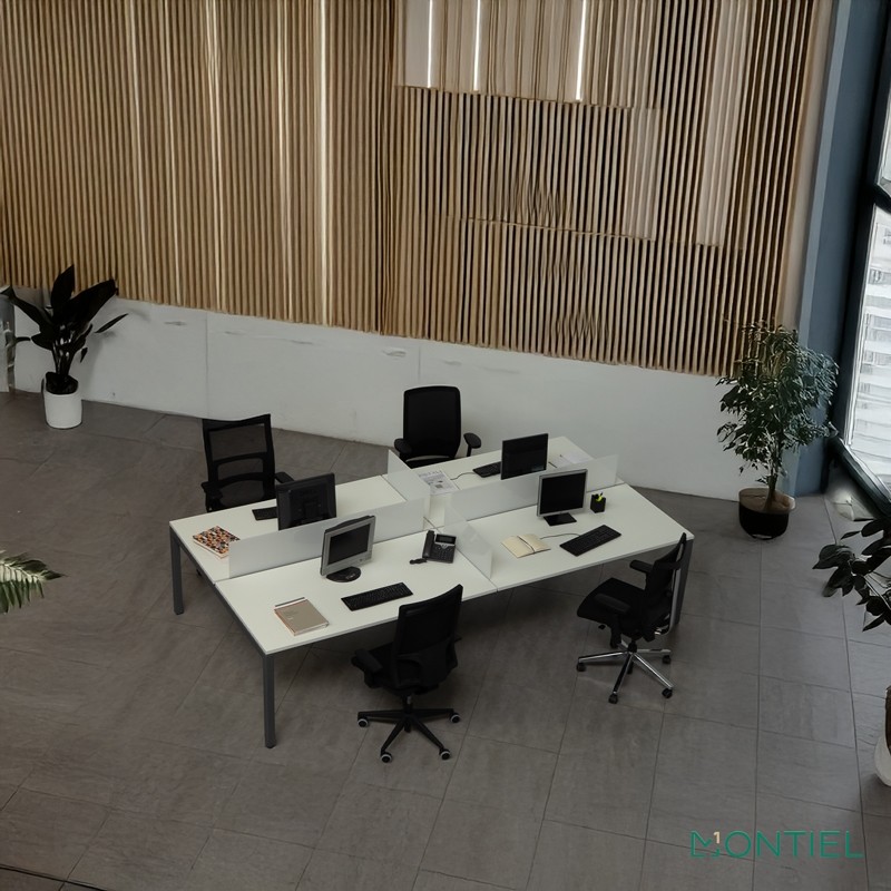 Mesa Multipuesto Oficina BlancoTec de Dynamobel - Montiel