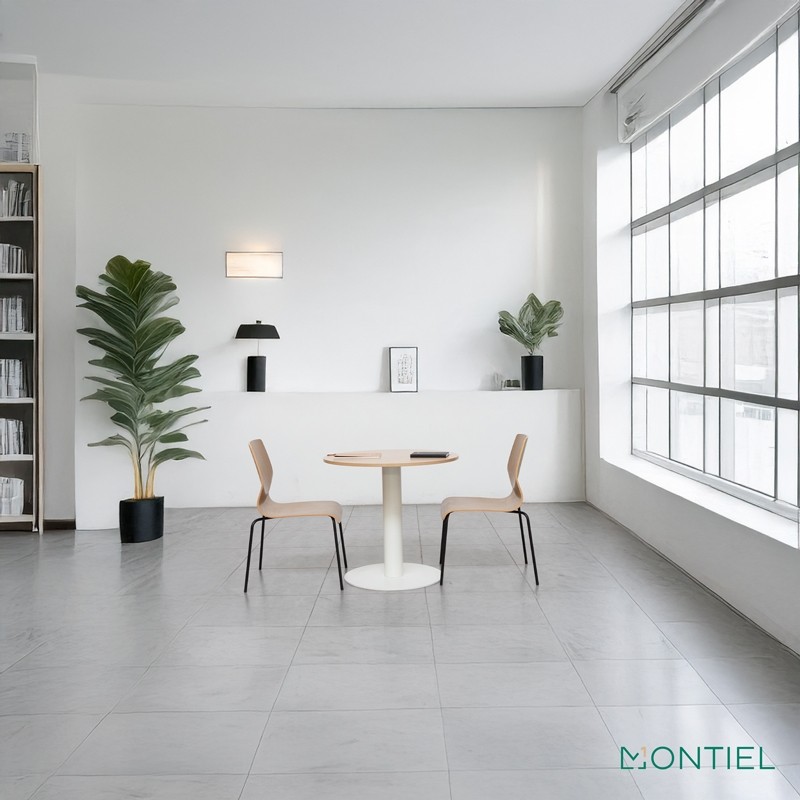 Mesa Reuniones Redonda Estilo Nórdico ø80 cm - Montiel