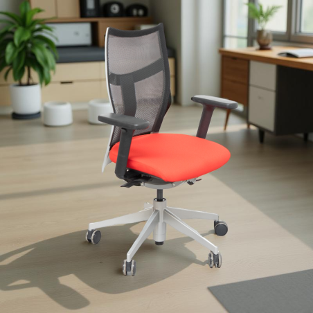 Silla Ergonómica Giratoria Roja Zas de Dynamobel - Montiel