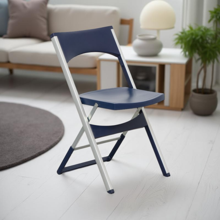Silla Oficina Plegable Azul Compact de Leber - OUTLET