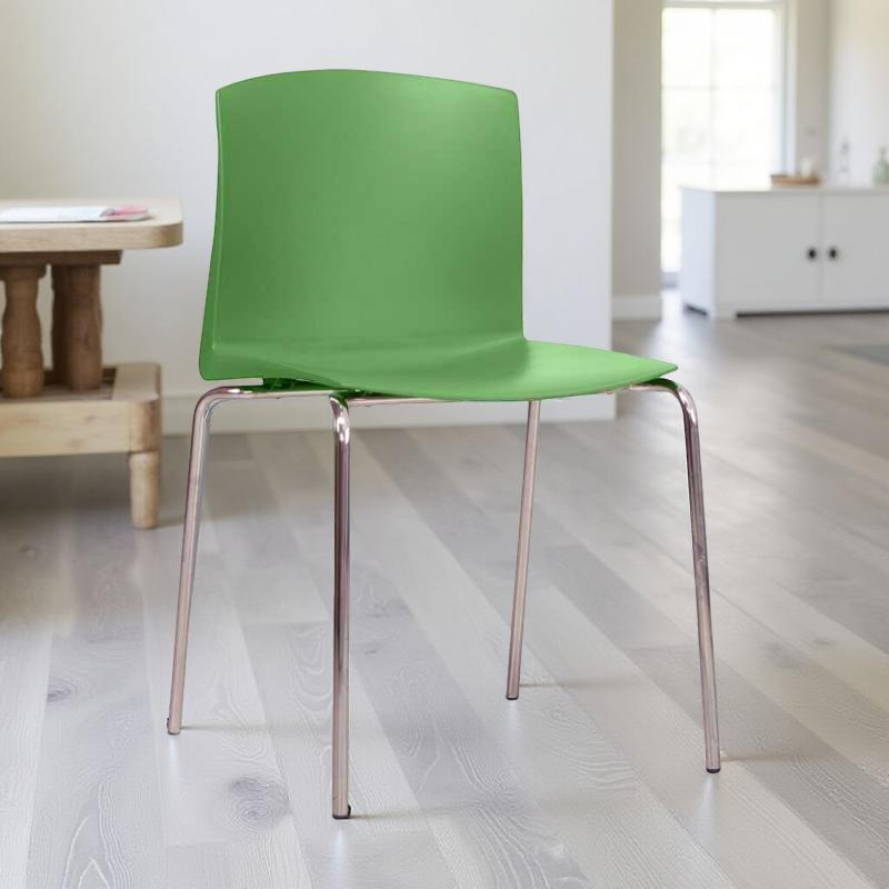 Silla Confidente 4 Patas verde Coral de Kunna - Montiel