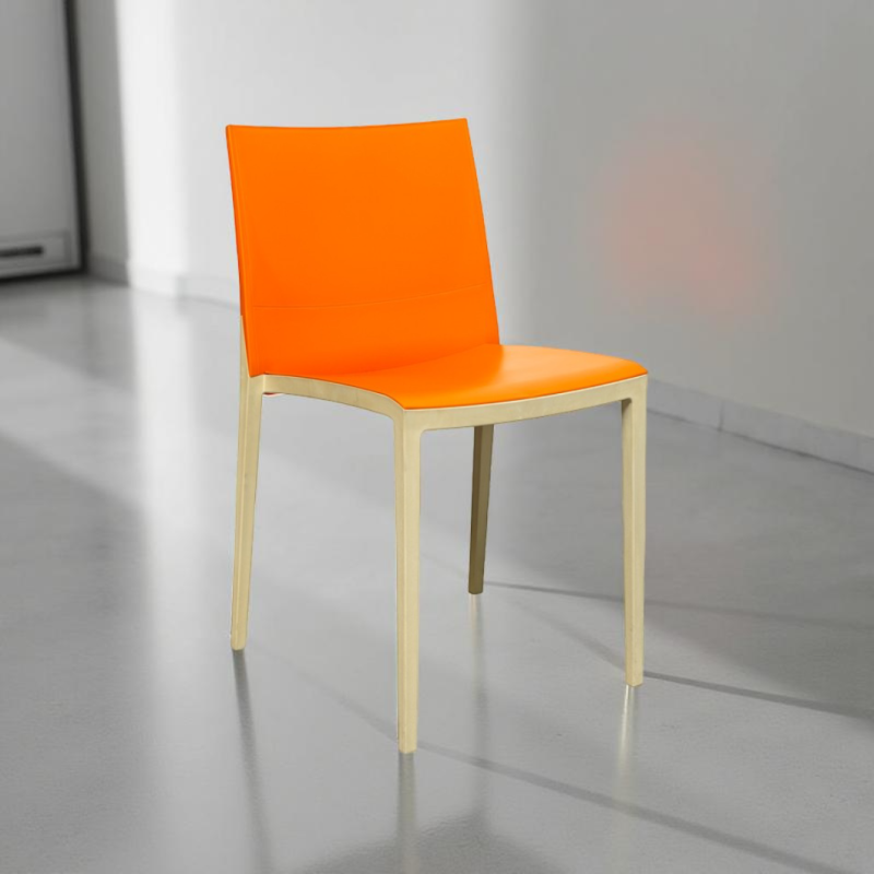 Silla Confidente Oficina sin brazos Naranja de Gaber - OUTLET